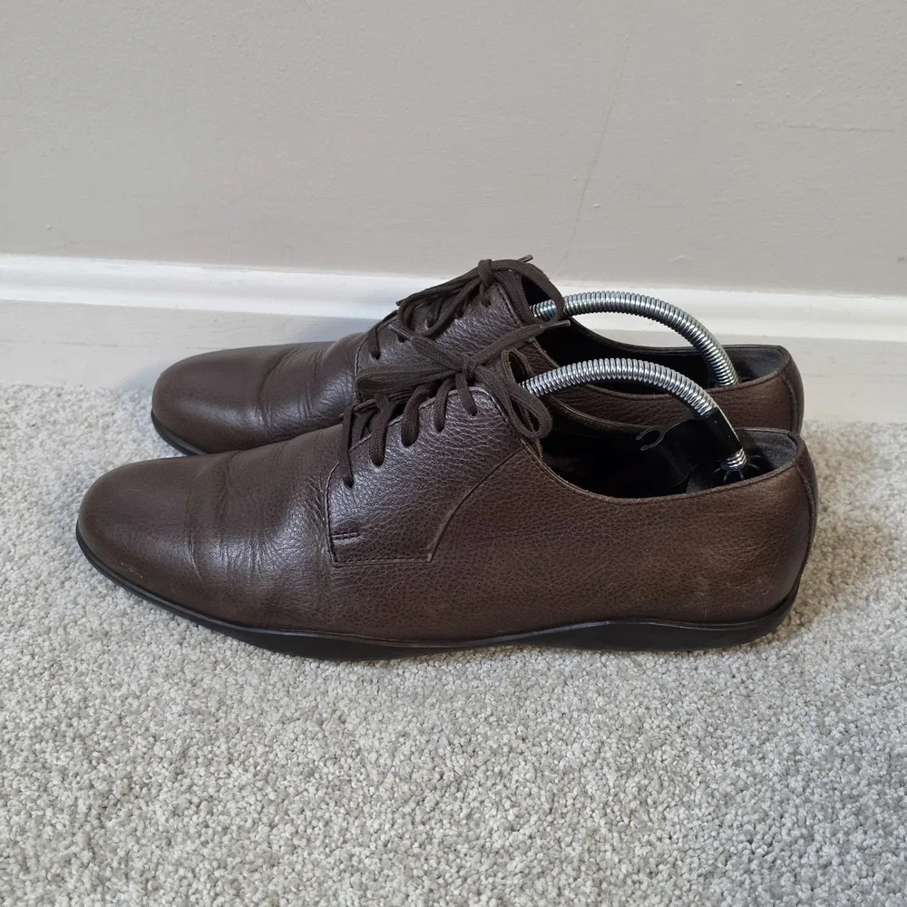 Harrys of London Dexter Brown Calf Leather Shoes Vibram Sole Mens US 9.5 EU 43.5